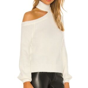 Camila Coelho Off-Shoulder White Sweater